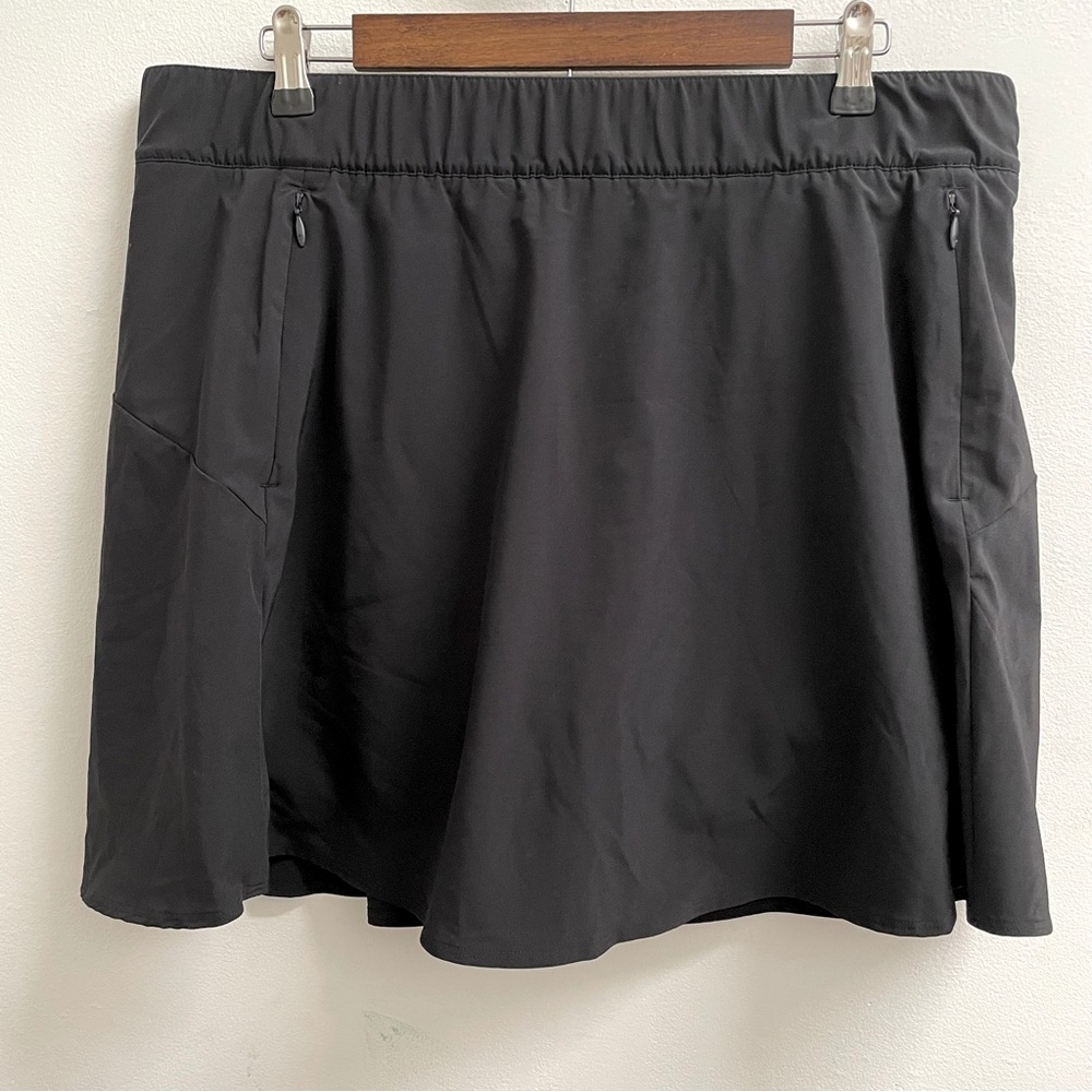 XL Talbots Workout Skirt, Black Gym Skirt with Shorts, XL Black Gym Skirt